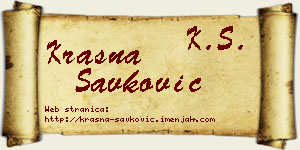 Krasna Savković vizit kartica